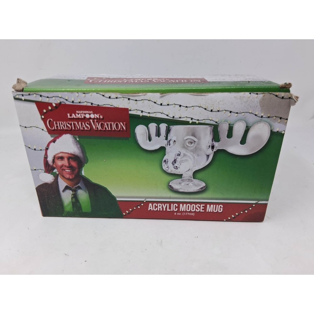 National Lampoon's Christmas Vacation Acrylic Moose Mug 2-Pack Clear 4.5 oz. Z